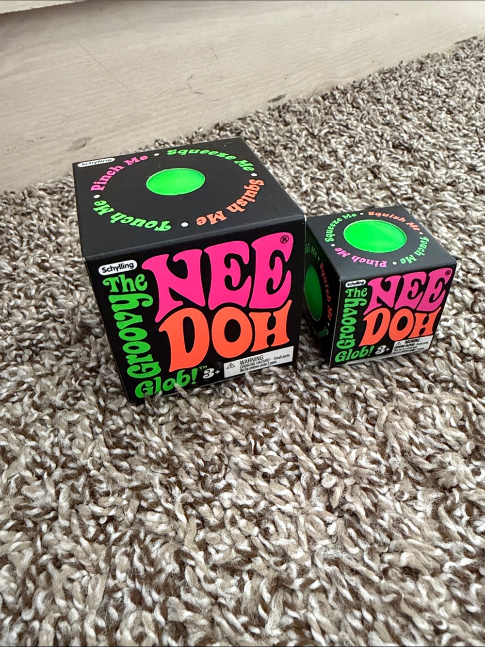 Green Schylling The Groovy Glob needoh + teenie groovy glob needoh